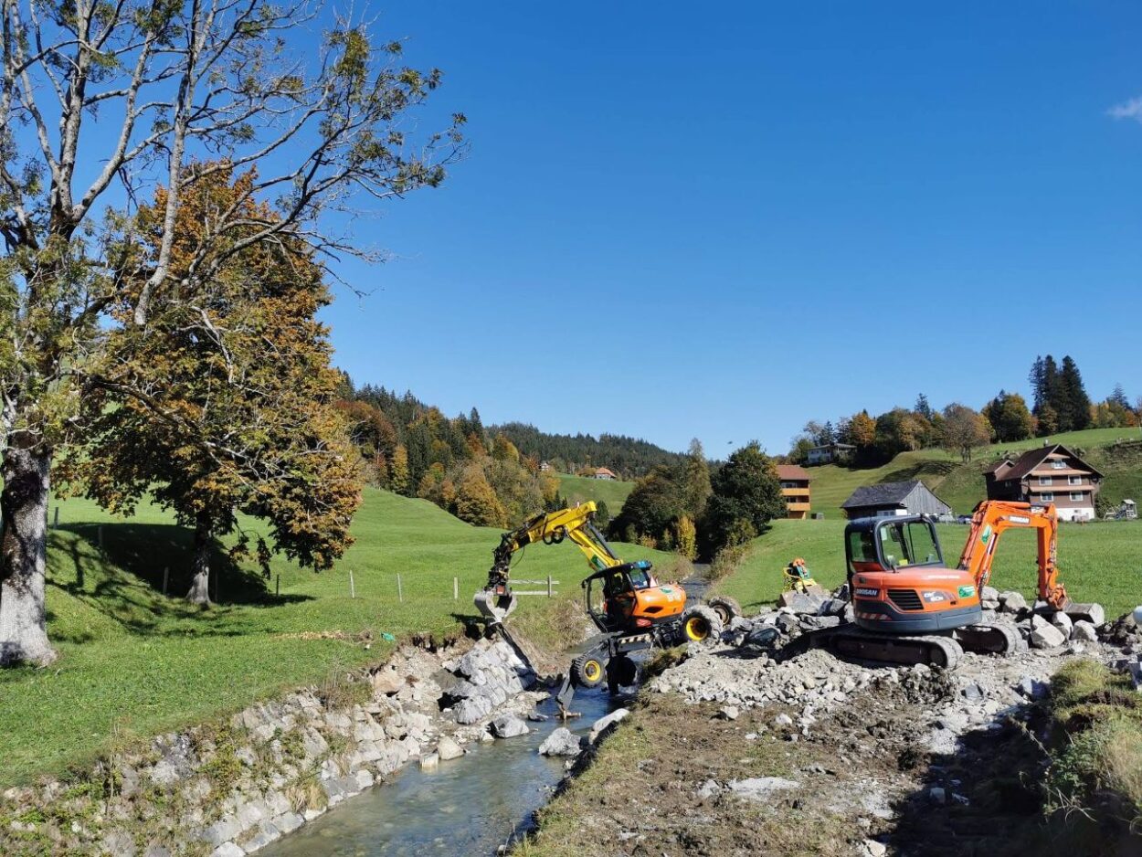 Schönbächler Baggerbetrieb AG | Bachberbauungen | Rickenthalbach